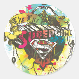 Sticker Rond Logo Supergirl Le Lux