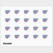 Sticker Rond Logo Supergirl rose et bleu (Feuille)