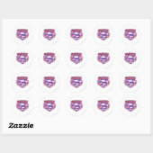 Sticker Rond Logo Supergirl rose et violet Grunge (Feuille)