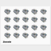Sticker Rond Logo Supergirl Scribbles (Feuille)