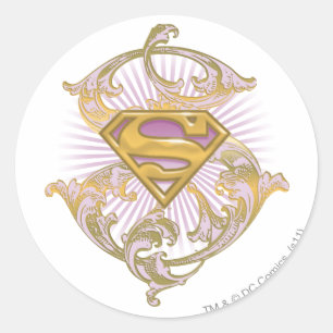 Sticker Rond Logo Supergirl Starbust
