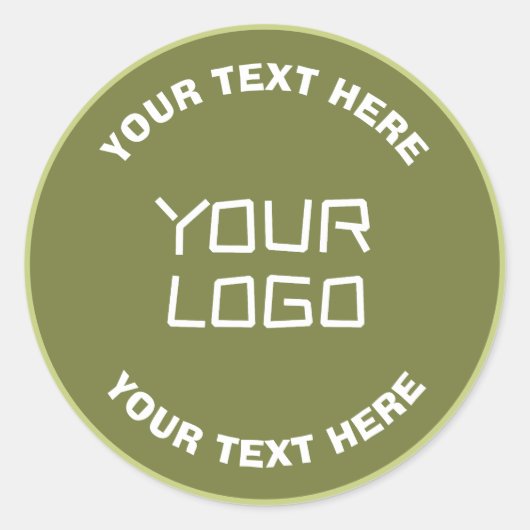 Sticker Rond Logo téléchargé ou design & texte modifiable Toute (Devant)