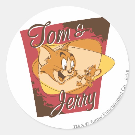 Sticker Rond Logo Tom et Jerry 2 (Devant)