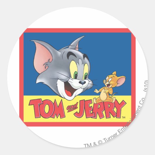 Sticker Rond Logo Tom Et Jerry Ombragé (Devant)