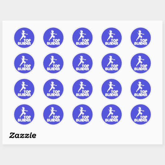 Sticker Rond Logo Top Blader (Feuille)