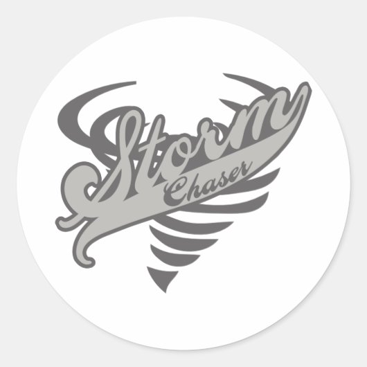 Sticker Rond Logo Tornado Chaser Storm (Devant)