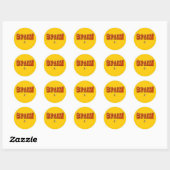 Sticker Rond Logo une étoile de l'Espagne (Feuille)