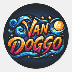 Sticker Rond Logo Van Doggo