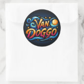 Sticker Rond Logo Van Doggo (Sac)