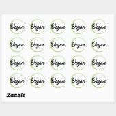 Sticker Rond Logo Vegan (Feuille)