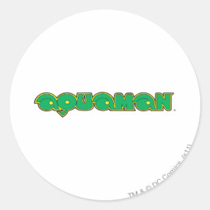 Sticker Rond Logo vert Aquaman