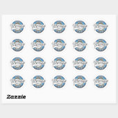 Sticker Rond Logo vintage Darwin Australie (Feuille)