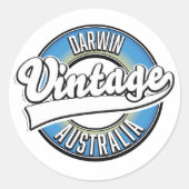 Sticker Rond Logo vintage Darwin Australie (Devant)