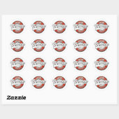Sticker Rond Logo vintage de Rabat maroc (Feuille)