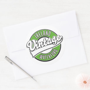 Sticker Rond Logo vintage de Waterford Irlande