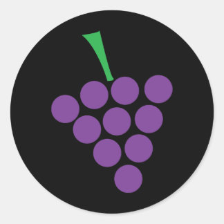 Sticker Rond logo viticulture symbole violet