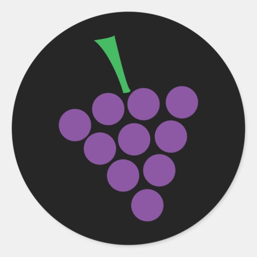 Sticker Rond logo viticulture symbole violet (Devant)