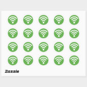 Sticker Rond Logo WiFi (Feuille)