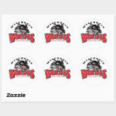 Sticker Rond Logo Wolf (Feuille)