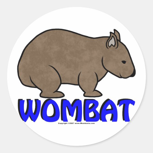 Sticker Rond Logo Wombat III (Devant)