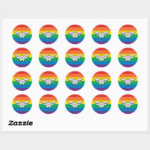Sticker Rond Logo Wonder Woman Rainbow (Feuille)