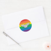 Sticker Rond Logo Wonder Woman Rainbow (Enveloppe)