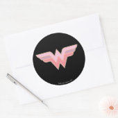 Sticker Rond Logo Wonder Woman Rose and Orange Mesh (Enveloppe)
