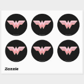 Sticker Rond Logo Wonder Woman Rose and Orange Mesh (Feuille)