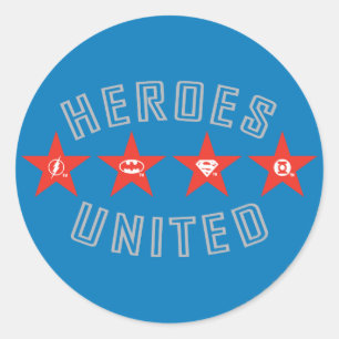 Sticker Rond Logos déliés des héros de la Ligue de la Justice