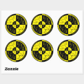 Sticker Rond Loi d'Ohm - Noir et Jaune (Feuille)