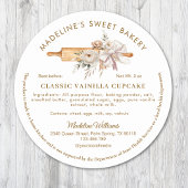 Sticker Rond Loi sur l'alimentation rustique florale boho