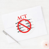 Sticker Rond Loi sur le contrôle des armes à feu (Enveloppe)