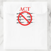 Sticker Rond Loi sur le contrôle des armes à feu (Sac)