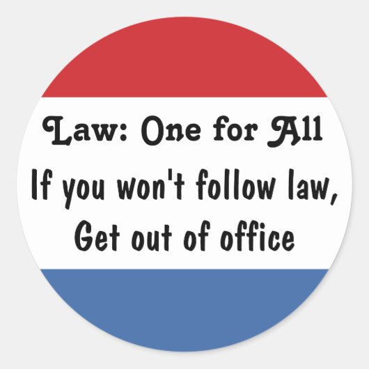 Sticker Rond Loi : Un pour tous v3 (Devant)