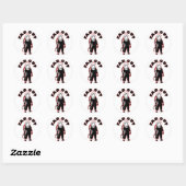 Sticker Rond Loin (Feuille)