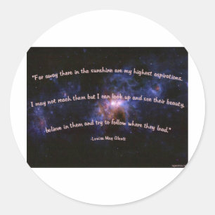 Sticker Rond Loin de Louisa May Alcott