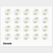 Sticker Rond Loin d'Eucalyptus Hand-Drawn Greenery Wedding (Feuille)