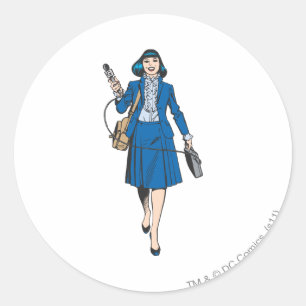 Sticker Rond Lois Lane with Microphone