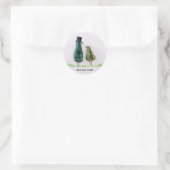 Sticker Rond L'oiseau dit 'tweet' (Sac)