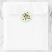 Sticker Rond L'oiseau et le papillon (Sac)