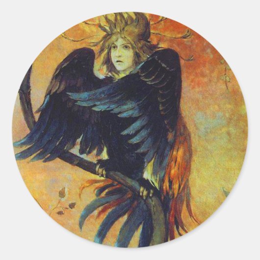 Sticker Rond L'Oiseau Prophétique (Devant)