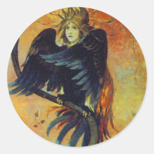 Sticker Rond L'Oiseau Prophétique