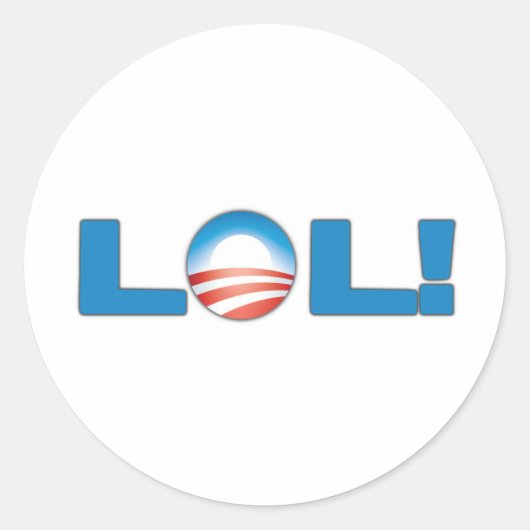 Sticker Rond LOL Anti Obama (Devant)