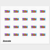 Sticker Rond LOL ASL Sign Language Design #2 (Feuille)