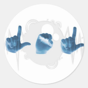 Sticker Rond "LOL" dans ASL par ASL Wear!