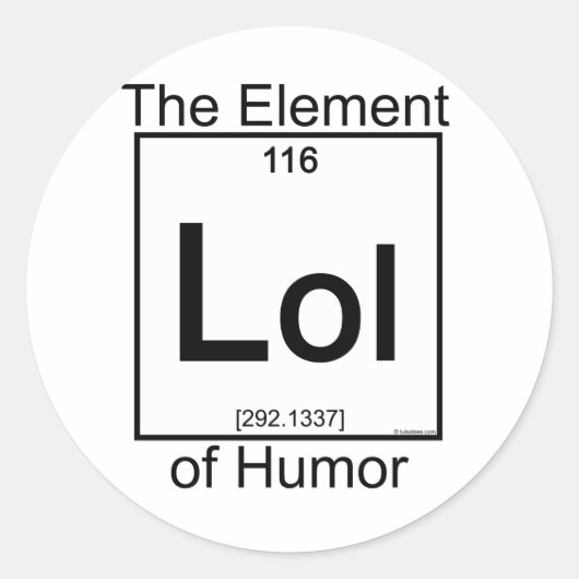 Sticker Rond LOL d'élément (Devant)