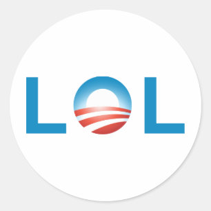 STICKER ROND LOL OBAMA