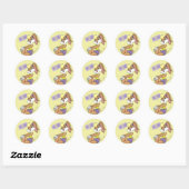 Sticker Rond Lola assis (Feuille)
