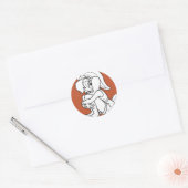 Sticker Rond Lola Bunny aguicheuse (Enveloppe)