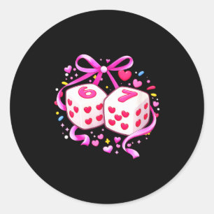 Sticker Rond Loli drôle préparatoire 67 Saint-Valentin Six Sept